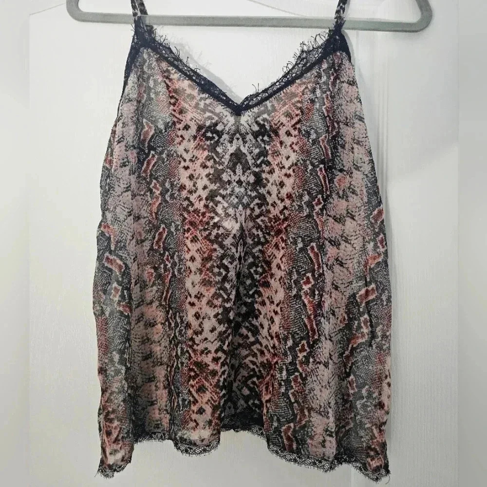 SHEER LACE-TRIM BLOUSE- LA CLASSE COUTURE